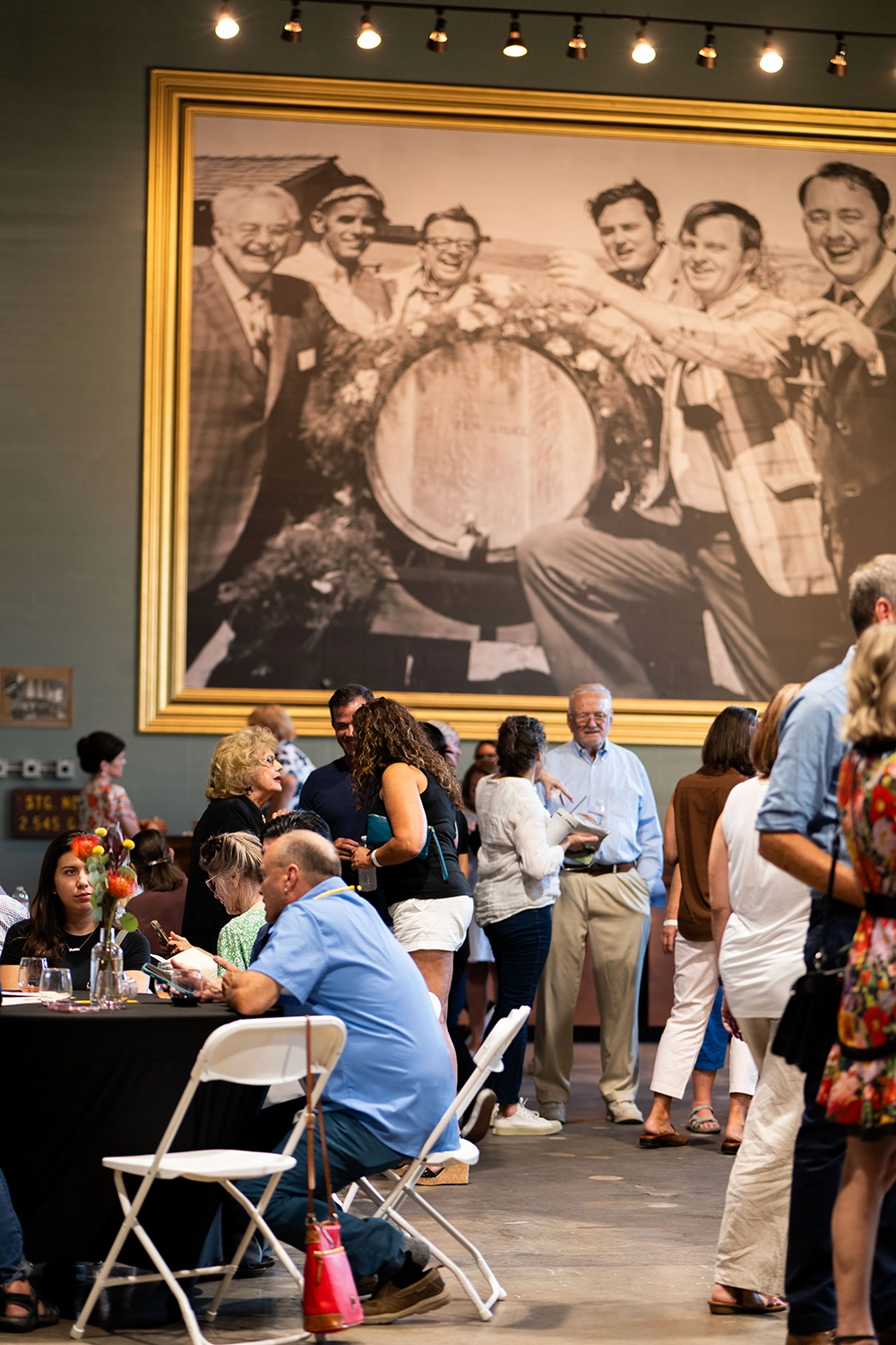 People enjoying a meal at a Biane Brothers Winery event