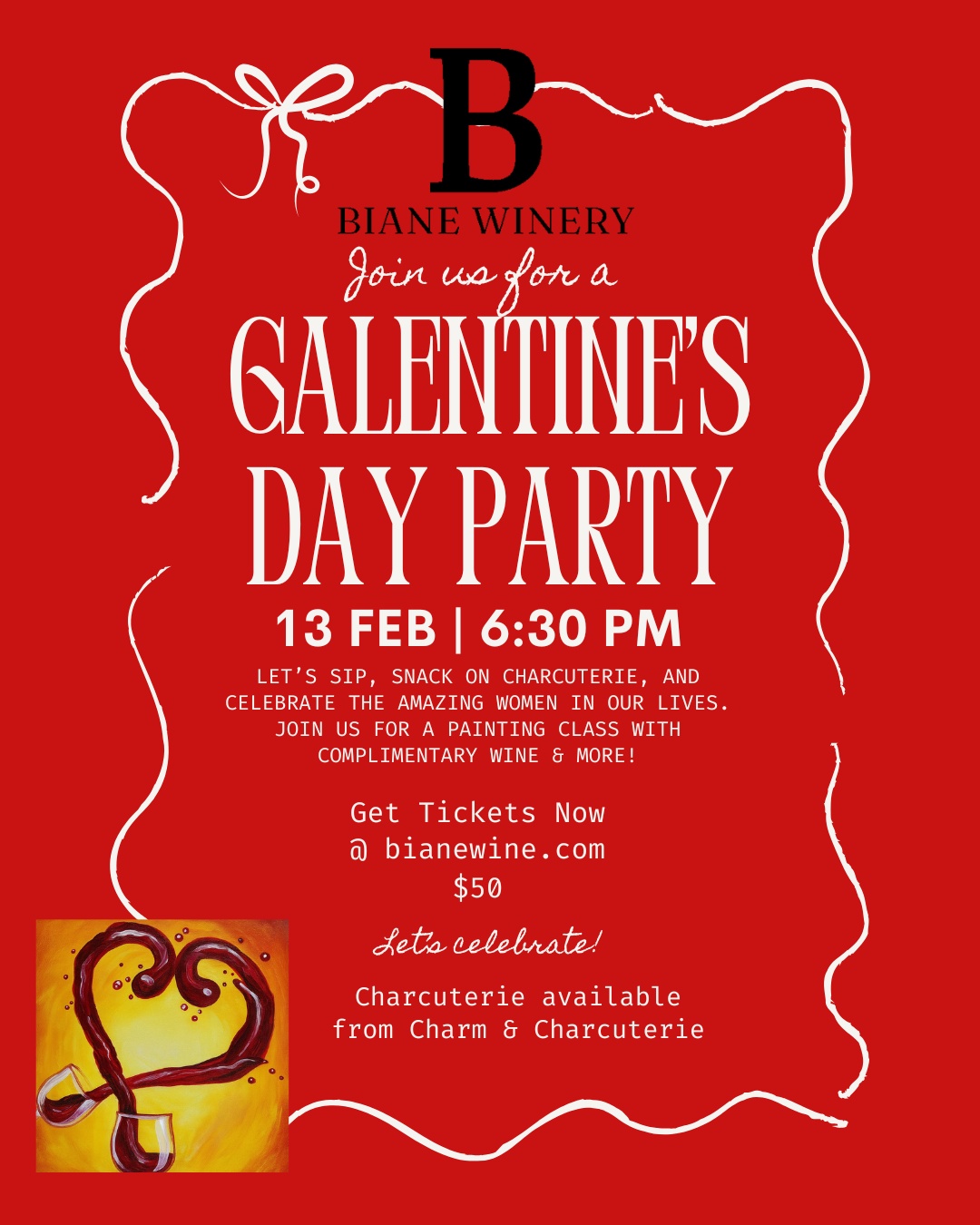 Galentine's Day Party Paint & Sip